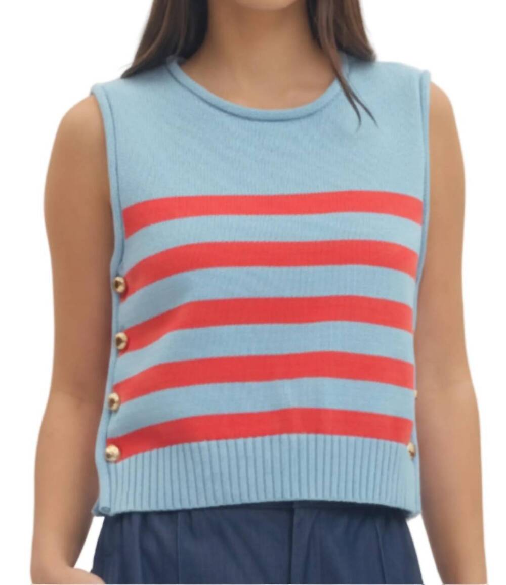 NEW ENTRO women's tillie top in blue